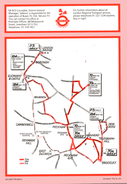 Taken from June 1987 leaflet